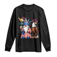 Funny Statue Of Liberty Gnome Long Sleeve Shirt Patriotic 4th Of July