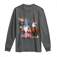 Funny Statue Of Liberty Gnome Long Sleeve Shirt Patriotic 4th Of July