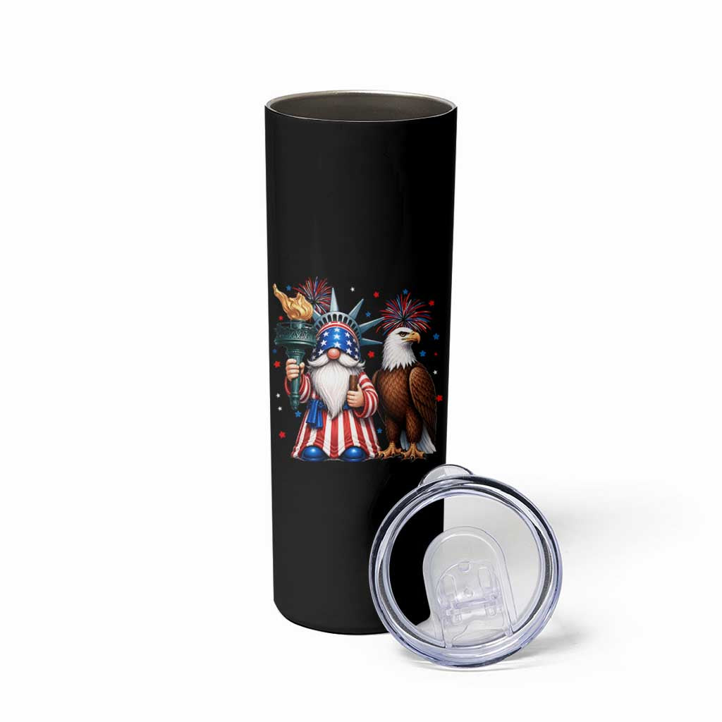 Funny Statue Of Liberty Gnome Skinny Tumbler Patriotic 4th Of July