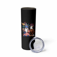 Funny Statue Of Liberty Gnome Skinny Tumbler Patriotic 4th Of July