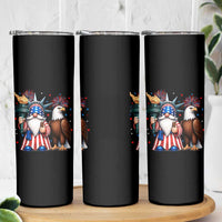 Funny Statue Of Liberty Gnome Skinny Tumbler Patriotic 4th Of July