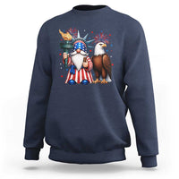 Funny Statue Of Liberty Gnome Sweatshirt Patriotic 4th Of July