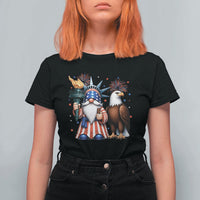 Funny Statue Of Liberty Gnome T Shirt For Women Patriotic 4th Of July