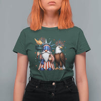 Funny Statue Of Liberty Gnome T Shirt For Women Patriotic 4th Of July