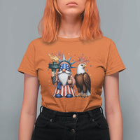 Funny Statue Of Liberty Gnome T Shirt For Women Patriotic 4th Of July