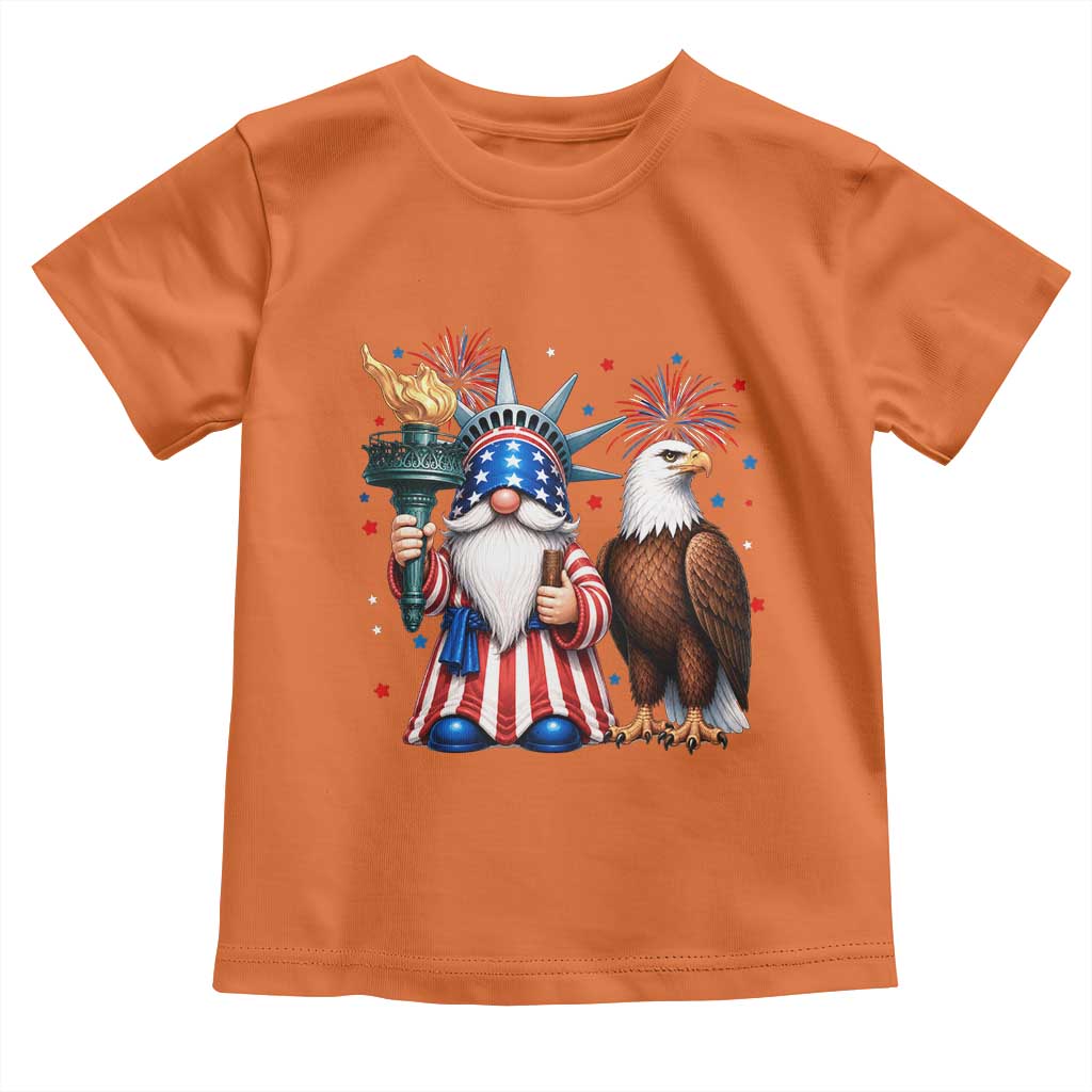 Funny Statue Of Liberty Gnome Toddler T Shirt Patriotic 4th Of July