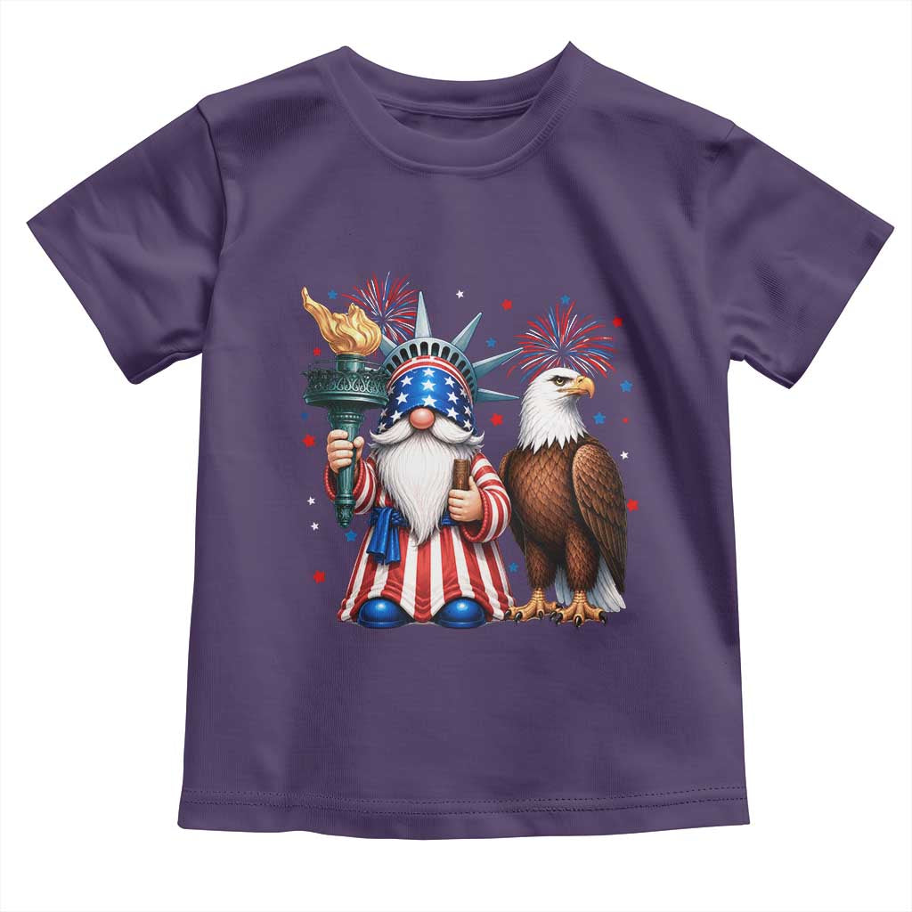 Funny Statue Of Liberty Gnome Toddler T Shirt Patriotic 4th Of July