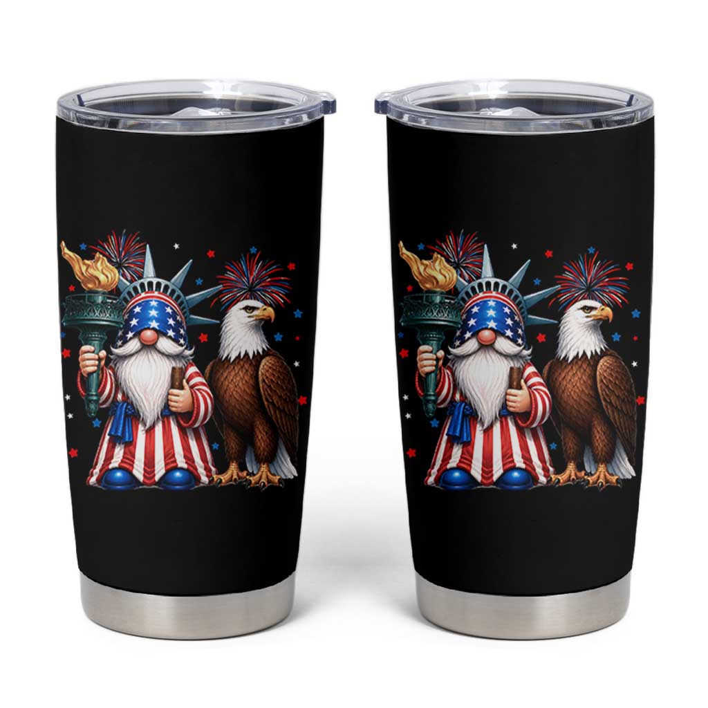 Funny Statue Of Liberty Gnome Tumbler Cup Patriotic 4th Of July