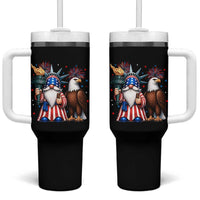 Funny Statue Of Liberty Gnome Tumbler With Handle Patriotic 4th Of July