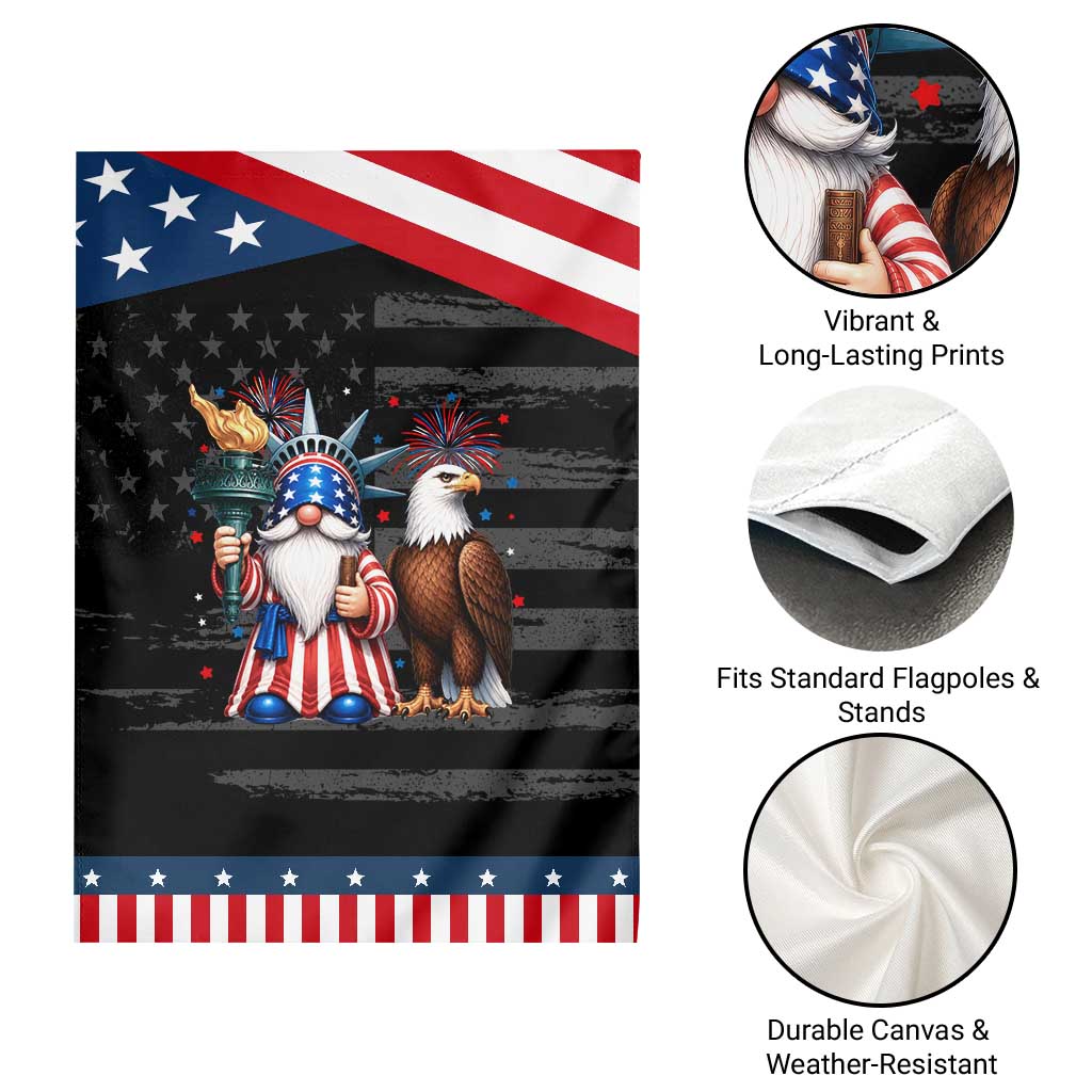 Funny Statue Of Liberty Gnome Patriotic Garden Flag 4th Of July Gift