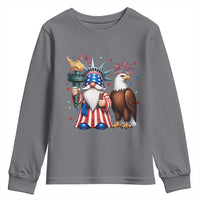 Funny Statue Of Liberty Gnome Youth Sweatshirt Patriotic 4th Of July