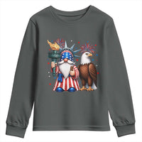 Funny Statue Of Liberty Gnome Youth Sweatshirt Patriotic 4th Of July