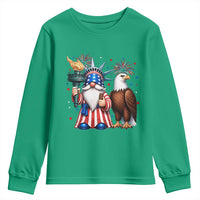 Funny Statue Of Liberty Gnome Youth Sweatshirt Patriotic 4th Of July