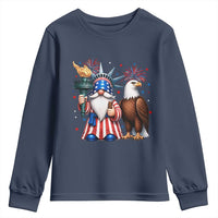 Funny Statue Of Liberty Gnome Youth Sweatshirt Patriotic 4th Of July