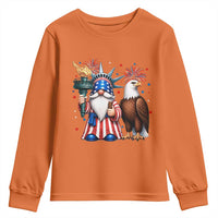 Funny Statue Of Liberty Gnome Youth Sweatshirt Patriotic 4th Of July
