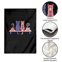 Red White And Blue Cute Cats Garden Flag Patriotic Pet Lover
