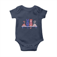 Red White And Blue Cute Cats Baby Onesie Patriotic Pet Lover