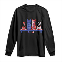 Red White And Blue Cute Cats Long Sleeve Shirt Patriotic Pet Lover