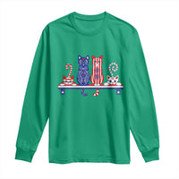 Red White And Blue Cute Cats Long Sleeve Shirt Patriotic Pet Lover