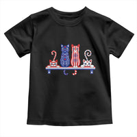 Red White And Blue Cute Cats Toddler T Shirt Patriotic Pet Lover