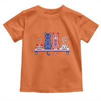 Red White And Blue Cute Cats Toddler T Shirt Patriotic Pet Lover