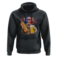 Beer And Hotdog Cat Hoodie Fourth Of July Celebration