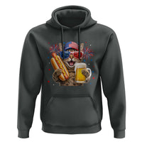 Beer And Hotdog Cat Hoodie Fourth Of July Celebration