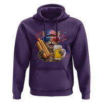 Beer And Hotdog Cat Hoodie Fourth Of July Celebration
