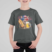 Beer And Hotdog Cat T Shirt For Kid Fourth Of July Celebration
