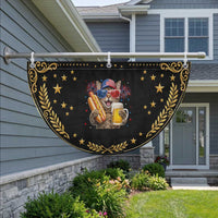 Beer And Hotdog Cat Patriotic Fan Flag Fourth Of July Celebration