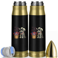 Patriotic Cowboy Cat Bullet Tumbler 4th Of July Fireworks Celebration