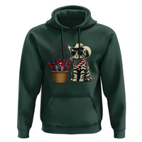 Patriotic Cowboy Cat Hoodie 4th Of July Fireworks Celebration