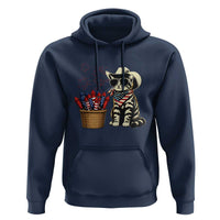 Patriotic Cowboy Cat Hoodie 4th Of July Fireworks Celebration