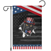 Funny Black Cat With Uncle Sam Hat Patriotic Garden Flag Pet Lover Gift