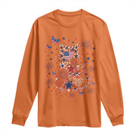 Funny Patriotic Cat Lover Long Sleeve Shirt 4th Of July Freedom