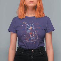 Funny Patriotic Cat Lover T Shirt For Women 4th Of July Freedom