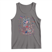 Funny Patriotic Cat Lover Tank Top 4th Of July Freedom