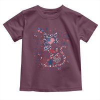 Funny Patriotic Cat Lover Toddler T Shirt 4th Of July Freedom