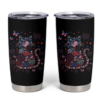 Funny Patriotic Cat Lover Tumbler Cup 4th Of July Freedom