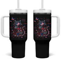 Funny Patriotic Cat Lover Tumbler With Handle 4th Of July Freedom