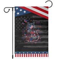 Funny Floral Cat Lover Patriotic Garden Flag 4th Of July Freedom