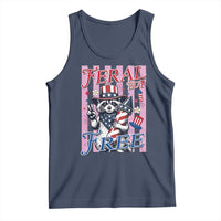 Funny Fourth Of July Raccoon Tank Top Feral But Free