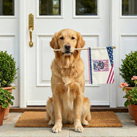 Funny Fourth Of July Raccoon Patriotic Handheld Flag Feral But Free
