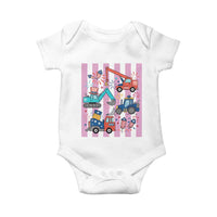Red White And Blue Construction Crew Baby Onesie Patriotic Kids 4th Of July