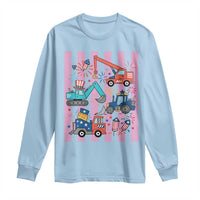 Red White And Blue Construction Crew Long Sleeve Shirt Patriotic Kids 4th Of July