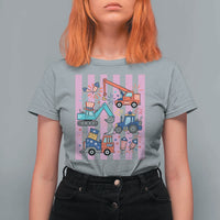 Red White And Blue Construction Crew T Shirt For Women Patriotic Kids 4th Of July
