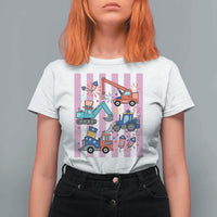 Red White And Blue Construction Crew T Shirt For Women Patriotic Kids 4th Of July
