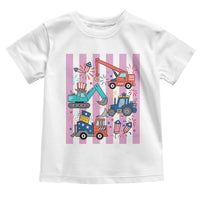 Red White And Blue Construction Crew Toddler T Shirt Patriotic Kids 4th Of July