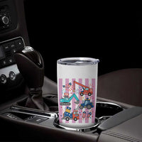 Red White And Blue Construction Crew Tumbler Cup Patriotic Kids 4th Of July