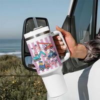 Red White And Blue Construction Crew Tumbler With Handle Patriotic Kids 4th Of July